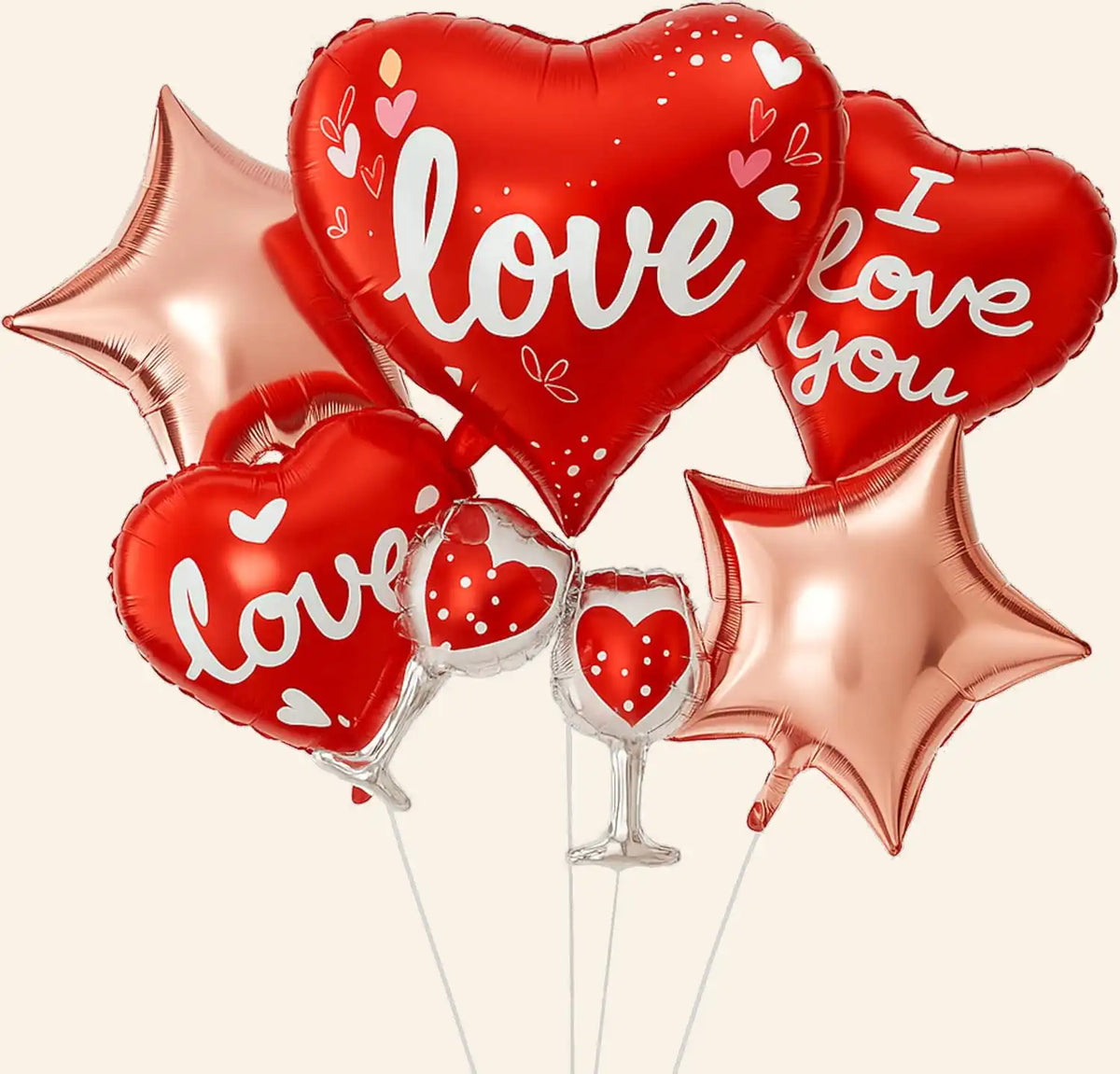 5 Pcs Valentine's Day Balloons