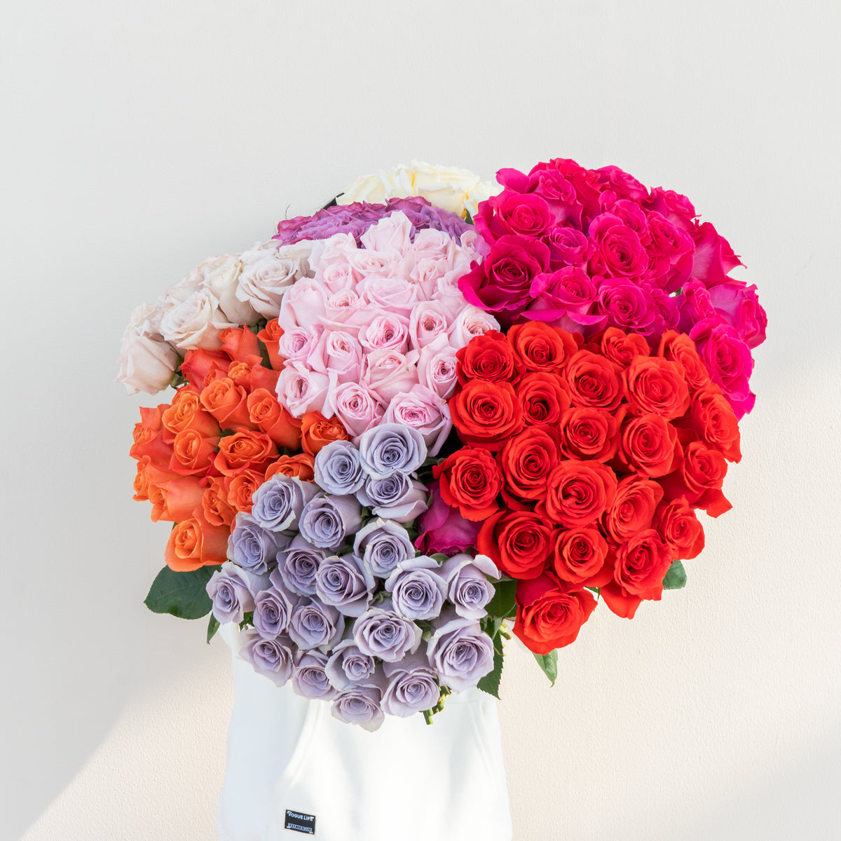 A colorful rose bouquet arranged for gifting