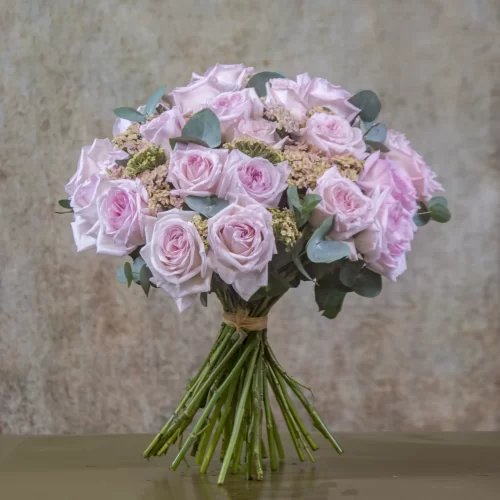 Roseate, Pink rose bouquet, Delicate beauty, Graceful elegance, Timeless allure, Handcrafted masterpiece