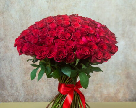 A Hundred Love Red roses bouquet 100 roses