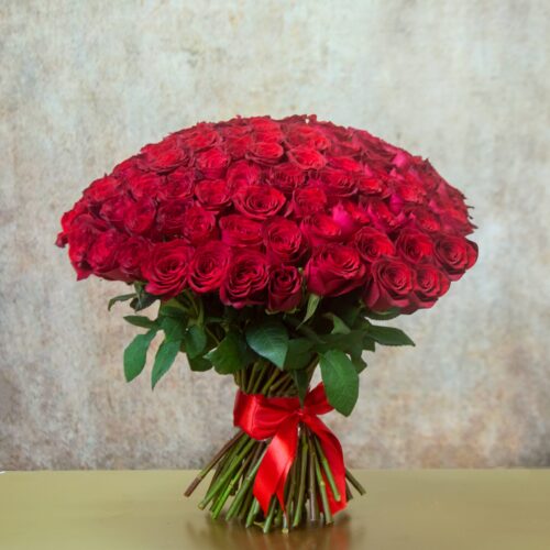 A Hundred Love Red roses bouquet 100 roses