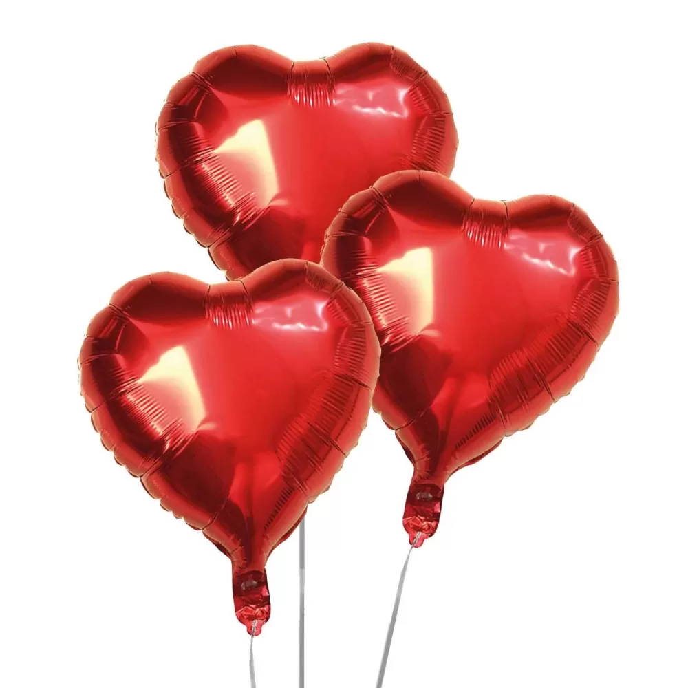 3 Heart Balloons